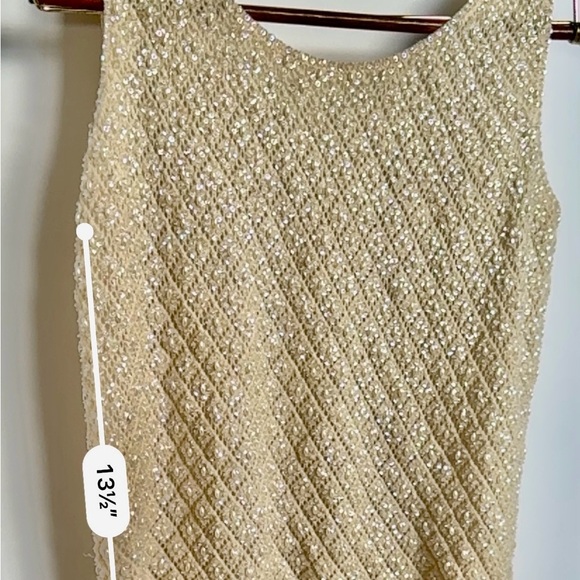 VINTAGE. Hong Kong KOWLOON beaded sleeveless blouse - Picture 7 of 10